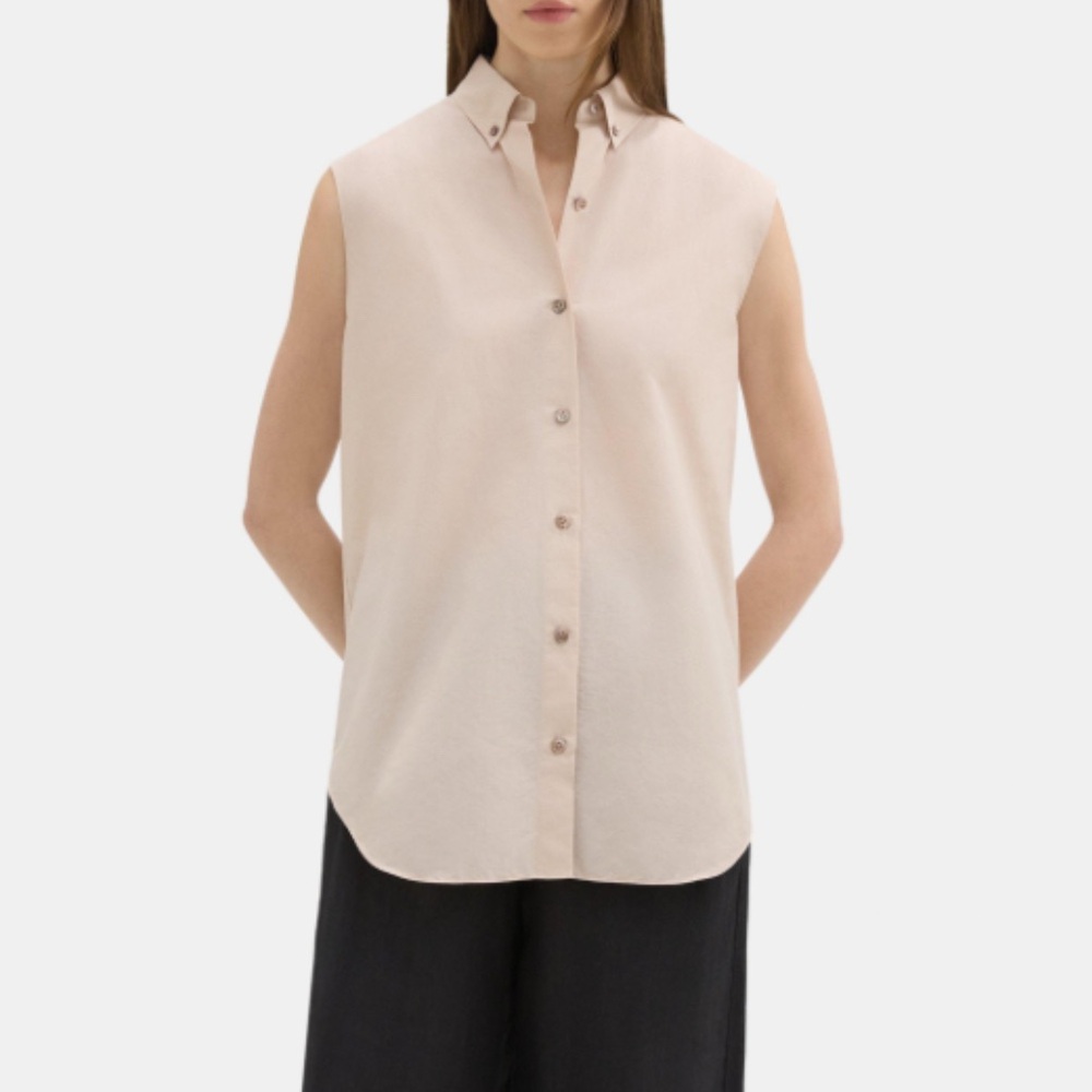 Theory Sleeveless Button-down Shirt